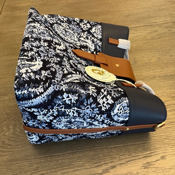 Spartina 449 Olivia Tote Marsh Boardwalk Tote NWT NEW Leather and Embroidered - Picture 7 of 11